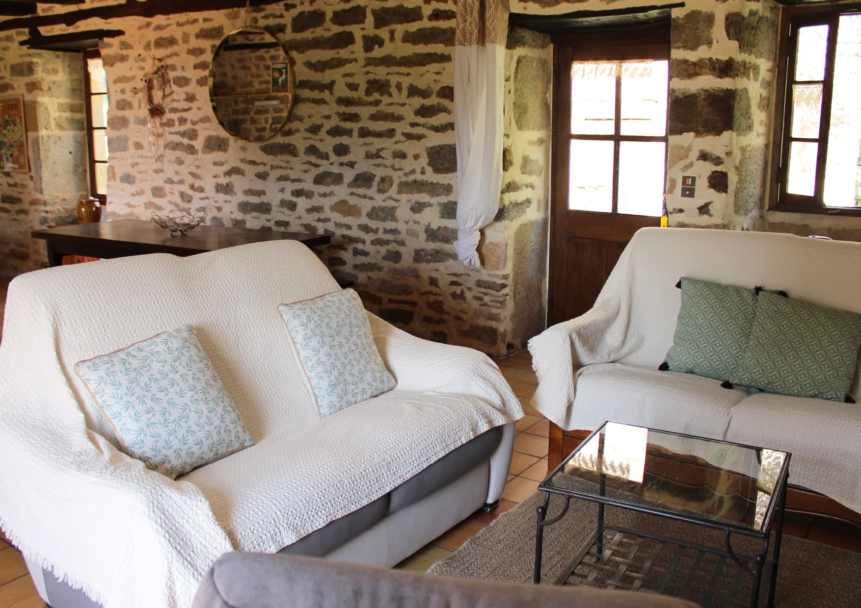 Salon du gîte O’soleil couchant village de rocamadour