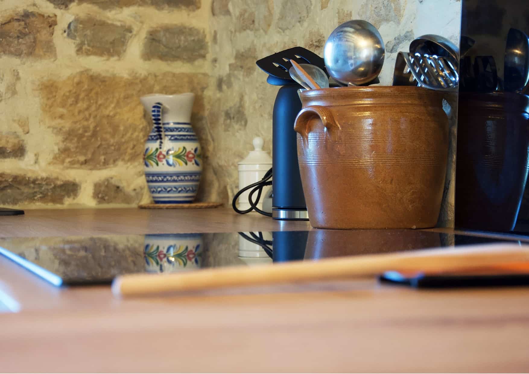 Cuisine équipée du gîte O’soleil couchant village de rocamadour
