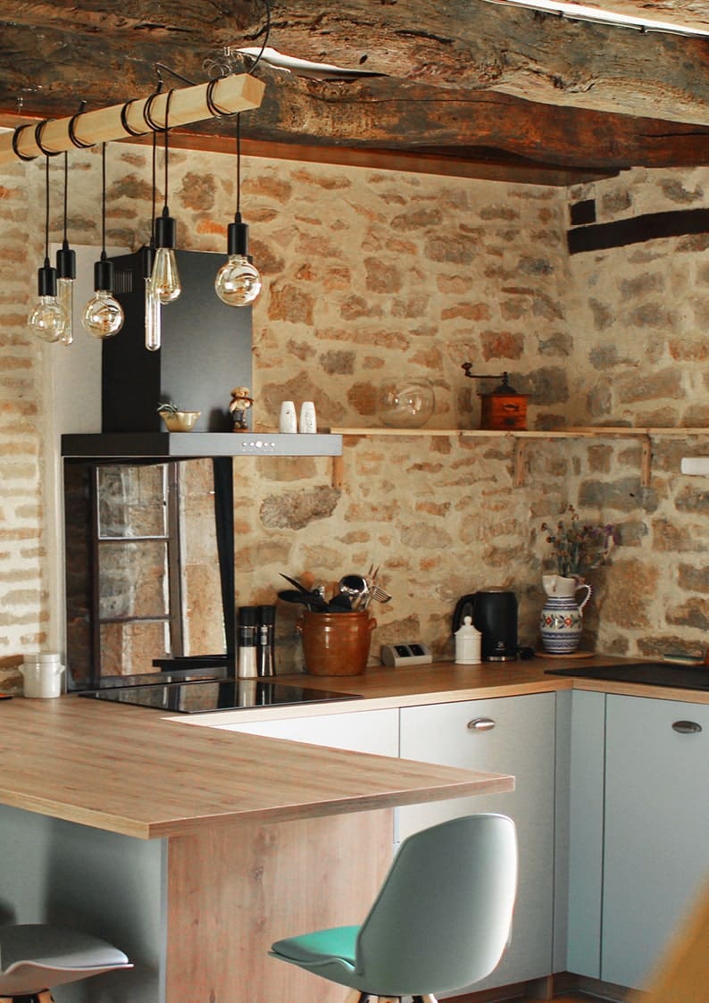 Cuisine équipée du Gite O'Soleil Couchant Rocamadour